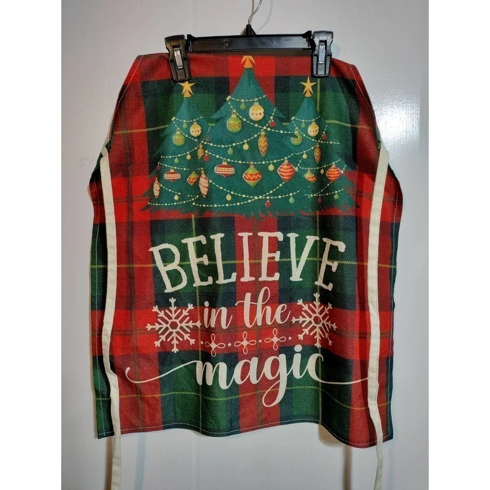 Two Christmas Holiday Aprons Like New Condition